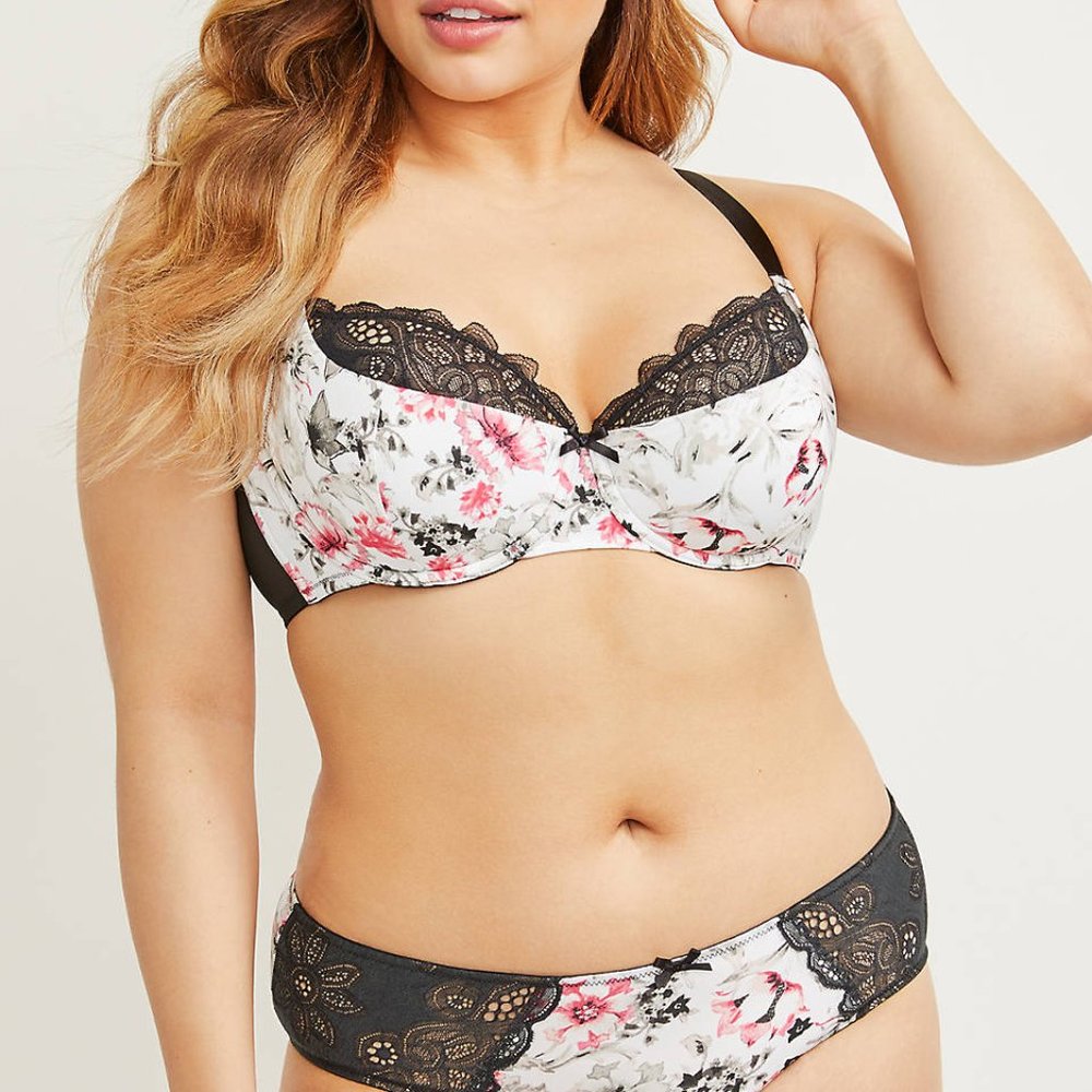 new CACIQUE lightly lined french balconette bra 40